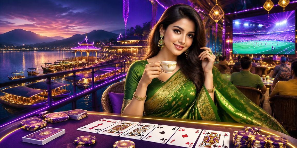 রাঙামাটিতে শাড়ি পরিহিত নারী টিন পাটি খেলতে মোবাইল পেমেন্ট করছেন
