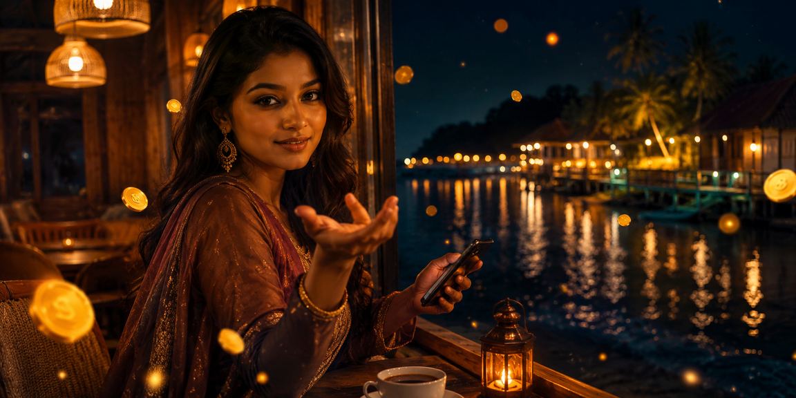 সেন্ট মার্টিনে বাংলাদেশি মডেল মোবাইলে পেমেন্ট করে লটারি টিকিট কিনছেন